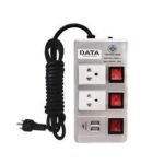 ดาต้า ปลั๊กไฟ 2 Way 3 Switch 2 USB (HMDU3265 M3S) 3 เมตร สีเงิน **1 ชิ้น**