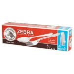 ZEBRA ช้อนส้อม ลายหยดน้ำ1.0 มม.12คู่