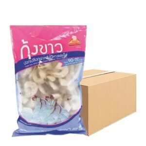 กุ้งขาวไว้หางแช่แข็ง (90-110 ตัว/ถุง) 1 กก. x 10 **10 หน่วย**