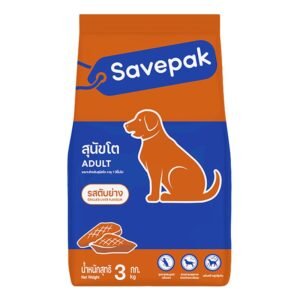 เซพแพ็ค อาหารสุนัขชนิดแห้ง แบบเม็ด สําหรับสุนัขโต รสตับย่าง 3 กก. **1 หน่วย**