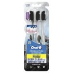ORAL B ออรัล-บี แปรงสีฟัน ครอส แอคชั่น อัลตร้า ธิน ชาร์โคล แพ็ค 3 ชิ้น
