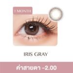 PEGAVISION พีก้าวิชั่น คาโอริ ไอริส เกรย์ ชนิดรายเดือน -2.00 บรรจุ 2 เลนส์/กล่อง