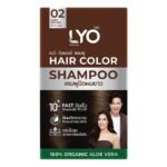 LYO ไลโอ แฮร์ คัลเลอร์ แชมพู 02 สีน้ำตาลเข้ม 30 มล.X6 ซอง แชมพูปิดผมขาว