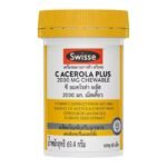 SWISSE สวิสเซ ซี อะเซโรล่า พลัส 2000 มก. เม็ดเคี้ยว 60 เม็ด แต่งกลิ่นเชอร์รี่และรสน้ำผึ้ง