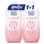 เบบี้มายด์ แป้งเด็ก กลิ่นไวท์ ซากุระ 350 ก. x 2 **2 หน่วย**
